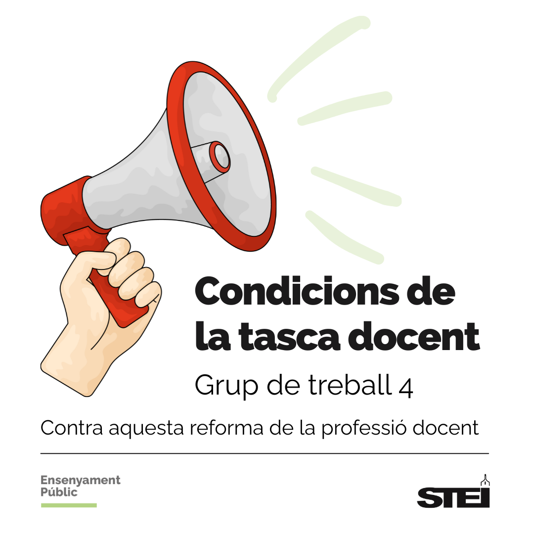Grup 4. Condicions de la tasca docent jornada ràtios suports per a necessitats específiques desburocratització